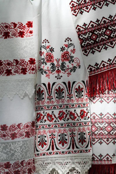 Ukrainian embroidered towels — Stock Photo, Image