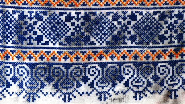 Ukrainian embroidered towels — Stock Photo, Image