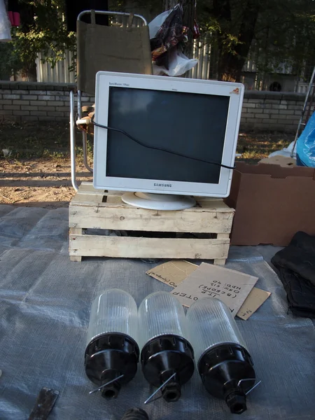 Old lamp computer monitor — Stock Photo, Image