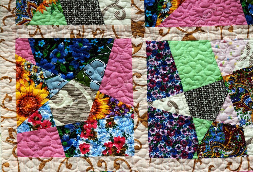 Hand made crazy quilt — Stock Photo © 13280826