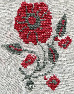 evlenir luganskaya - Ekim 17: geleneksel Rus Kanaviçe işi, Rusya, 19th century, sergi, müze, evlenir luganskaya, lugansk region, Ukrayna, 17 Ekim 2012