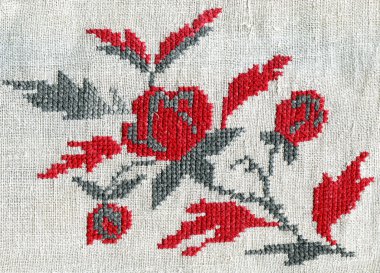 evlenir luganskaya - Ekim 17: geleneksel Rus Kanaviçe işi, Rusya, 19th century, sergi, müze, evlenir luganskaya, lugansk region, Ukrayna, 17 Ekim 2012