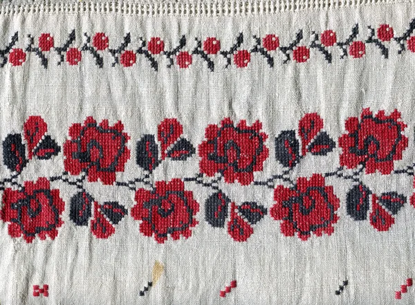 Stanitsa Luganskaya Oct Traditional Russian Cross Stitch Russia 19Th Century — Stock Photo, Image