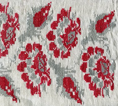 evlenir luganskaya - Ekim 17: geleneksel Rus Kanaviçe işi, Rusya, 19th century, sergi, müze, evlenir luganskaya, lugansk region, Ukrayna, 17 Ekim 2012