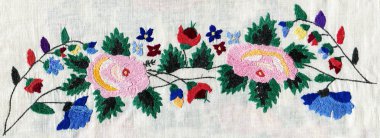 evlenir luganskaya - Ekim 17: geleneksel Rus emboroidery, Rusya, 19th century, sergi, müze, evlenir luganskaya, lugansk region, Ukrayna, 17 Ekim 2012