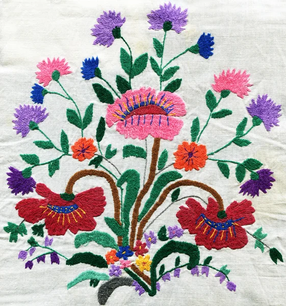 Stanitsa Luganskaya Oct Traditional Russian Emboroidery Russia 19Th Century Exhibition — Stock Photo, Image