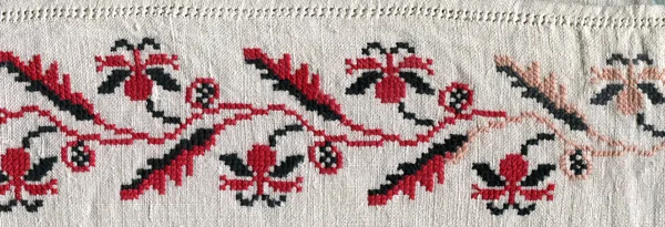 Stanitsa Luganskaya Oct Traditional Russian Cross Stitch Russia 19Th Century — Stock Photo, Image