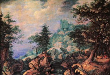 Roelant Savery, 1576 - 1639, Tyrolese Landscape, 1606 clipart