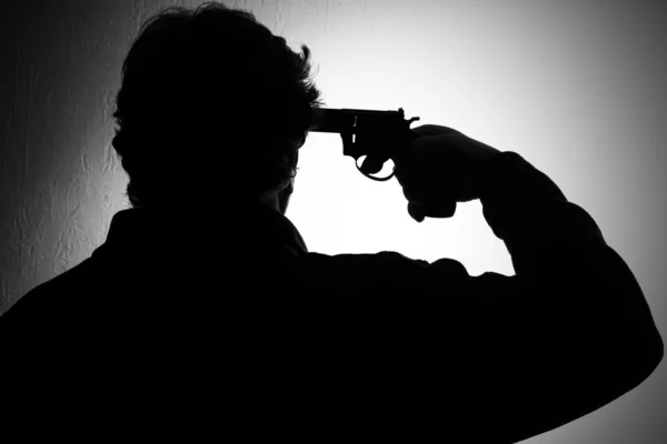 Man with gun — Stock Photo, Image