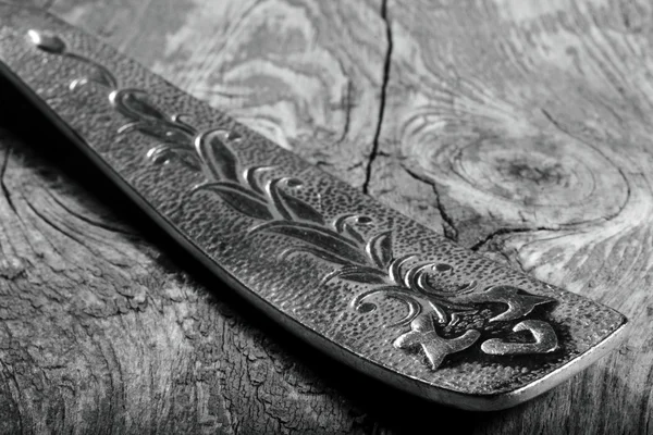 Antique fork on table — Stock Photo, Image