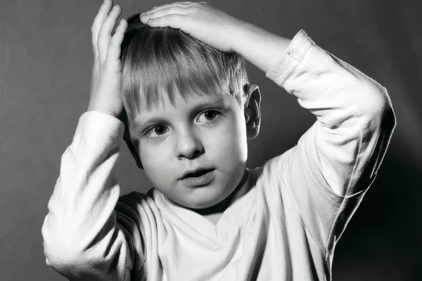 Expressive little boy — Stock Photo, Image