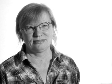 Middle-aged woman with eyeglasses