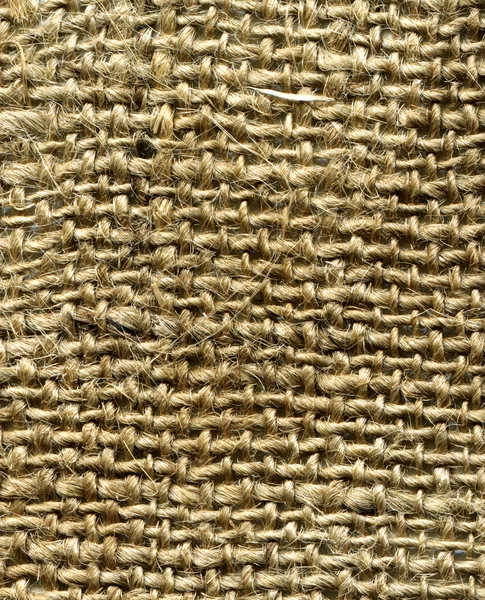 Textured sacking burlap background — Stock Photo, Image