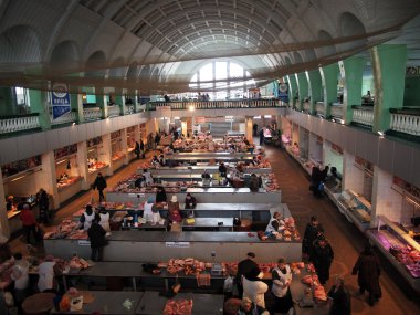 Meat Hall at the Central Market clipart