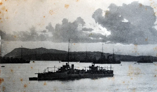 Kriegsschiffe, toulon, franz — Stockfoto