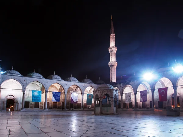 Moschea blu di notte — Foto Stock