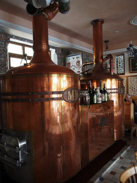Lugansk Brewerův příznivci sešli v soukromý pivovar — Stock fotografie
