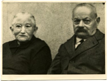 yaşlı bir çift portre Studio