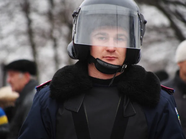 Ucrania Lugansk Marzo 2014 Manifestantes Reúnen Lugansk Instando Rusia Interferir —  Fotos de Stock