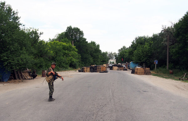 Army Southeast strengthens checkpoints, Statisa Luchanskaya, Ukraine