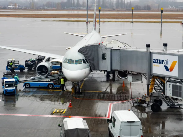 Kiev Ucraina Novembre 2021 Aereo Quatar All Aeroporto Boryspil Dall — Foto Stock