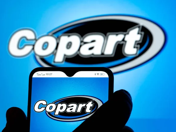 Kiev Ukraine December 2021 Photo Illustration Copart Logo Seen Displayed — Stock Photo, Image