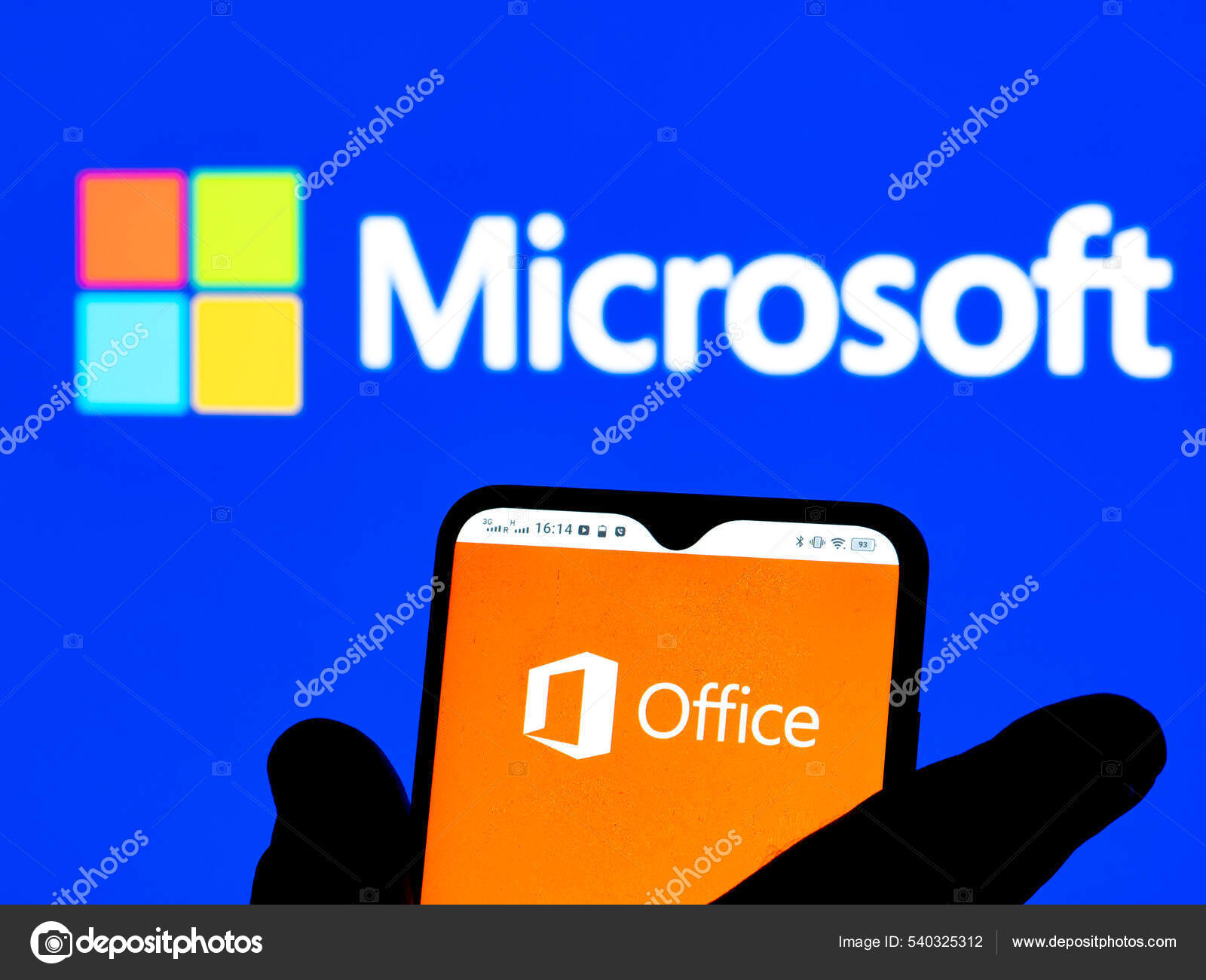 Kiev Ukraine January 2022 Photo Illustration Microsoft Office Logo.