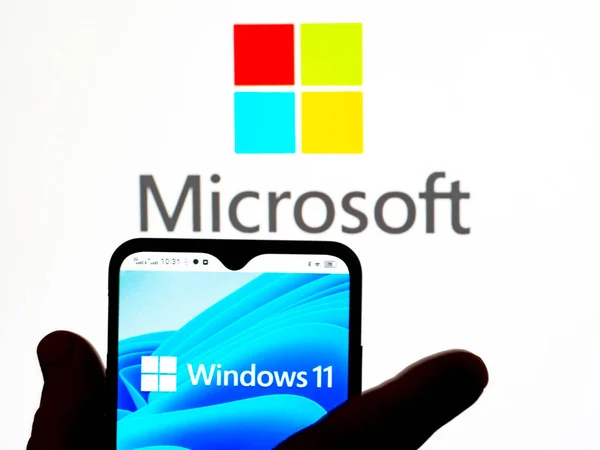 Kiev Ucrania Enero 2022 Esta Ilustración Fotográfica Logotipo Microsoft Windows —  Fotos de Stock