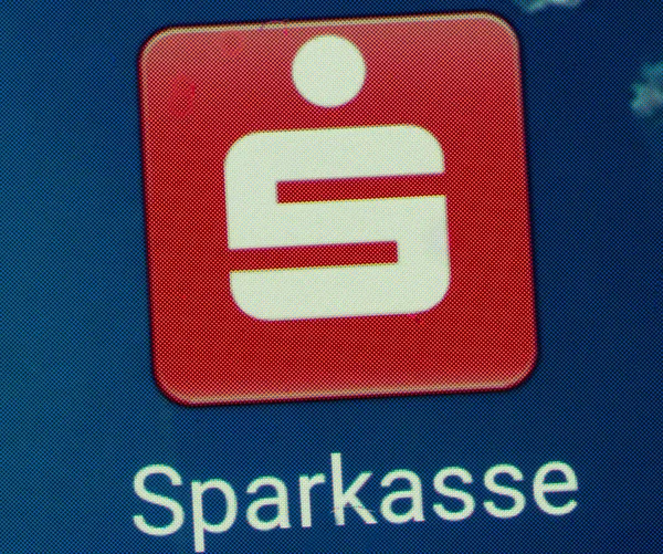 Bavaria Germany April 2022 Photo Illustration Sparkasse Application Logo Displayed — ストック写真