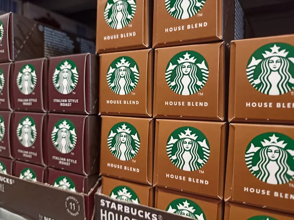 Eging See Baviera Germania Maggio 2022 Caffè Starbuks Capsule Nel — Foto Stock