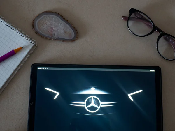Garham Bavyera Almanya Mayıs 2022 Resimde Mercedes Benz Group Logosu — Stok fotoğraf