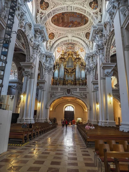 Largest Organ Europe Cathedral Stephen Passau Germany July 2022 — Zdjęcie stockowe