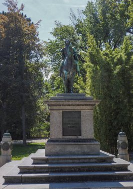 Equestrian monument to Holy Roman Emperor Joseph II (1741 - 1790) erected in Schonbrunn Park, Vienna, Austria.