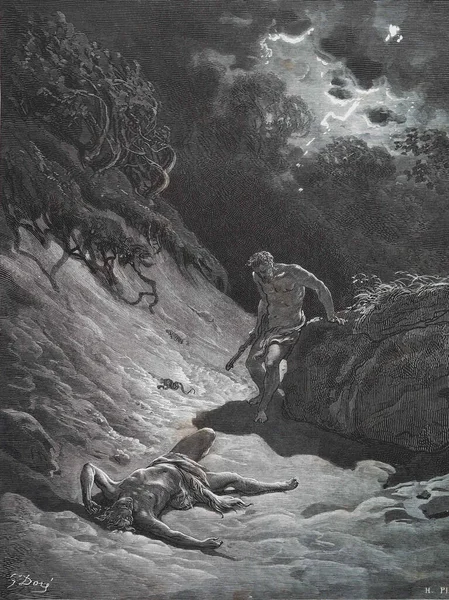 Cud Abel Illustratie Door Gustave Dore Uit Derde Editie Van — Stockfoto