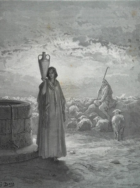 Jacab Nea Labán Ilustración Gustave Dore Tercera Edición Biblia Traducida —  Fotos de Stock