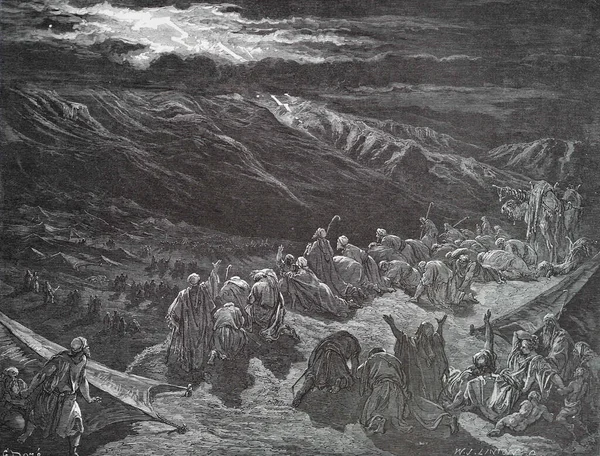 Third Day Sinai Illustration Gustave Dore Third Edition Bible Translated — Stock Photo, Image