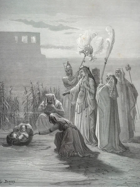 Mozes Prachtige Conditie Illustratie Door Gustave Dore Uit Derde Editie — Stockfoto