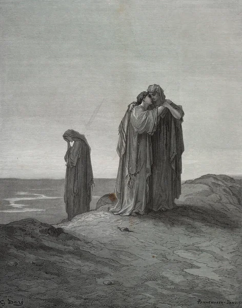 Naomi Haar Koorden Illustratie Door Gustave Dore Uit Derde Editie — Stockfoto