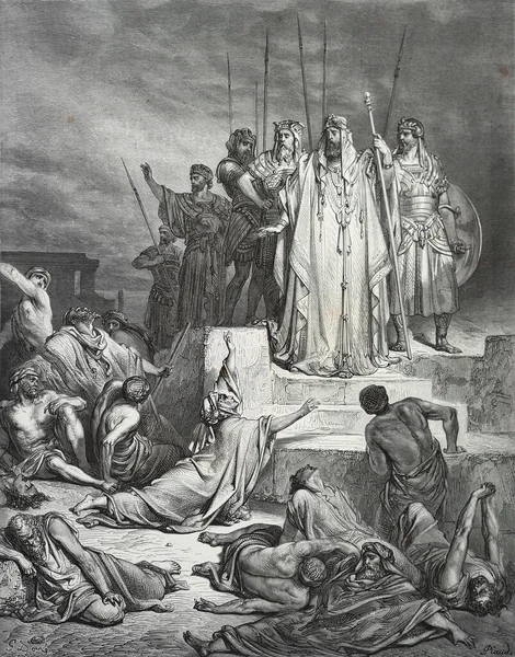 Chenrung Samaria Illustration Von Gustave Dore Aus Der Dritten Ausgabe — Stockfoto