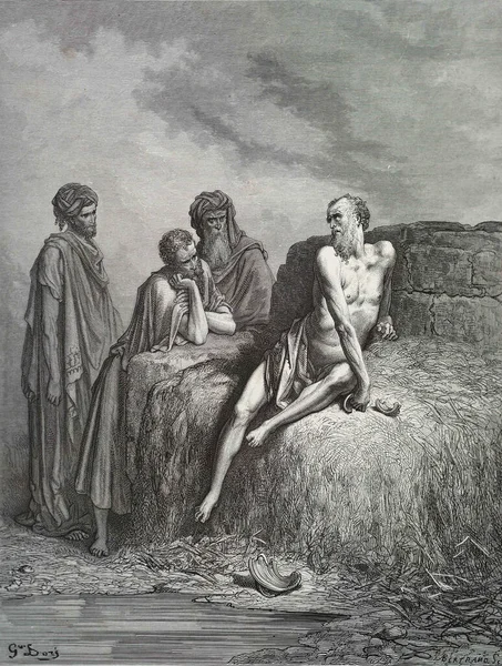 Hinh Juh Experiences His Misfortune Illustration Gustave Dore Third Edition — Stock Photo, Image