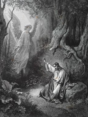 İsa Gelberg 'de. Illustration by Gustave Dore from the third edition of the Bible translated by Ludwig Philippson, 1870, Stuttgart, Germany. Orijinal çizimler 1850-1853 döneminde yapılmıştır..