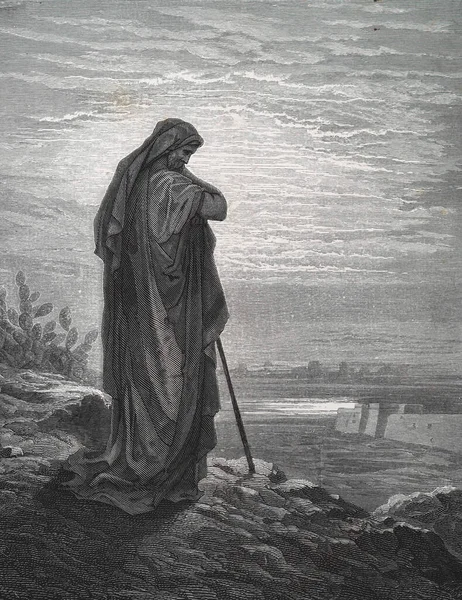 Amos Illustrazione Gustave Dore Dalla Terza Edizione Della Bibbia Tradotta — Foto Stock