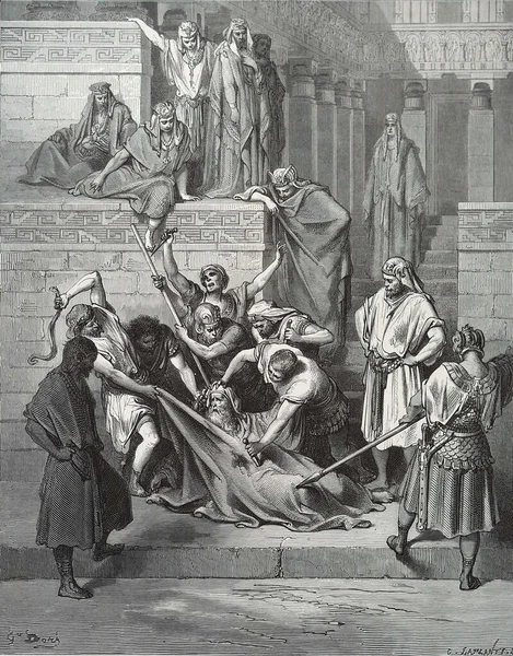 Märtyrertod Eleasars Illustration Von Gustave Dore Aus Der Dritten Ausgabe — Stockfoto