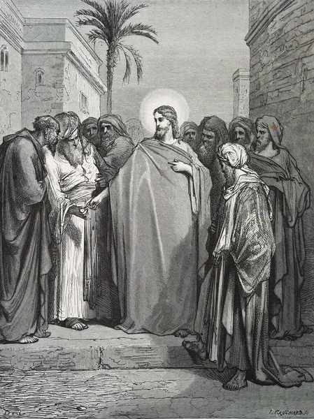 Moeda Juros Ilustração Gustave Dore Terceira Edição Bíblia Traduzida Por — Fotografia de Stock