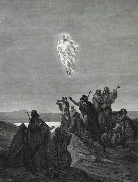Uppstigningen Illustration Gustave Dore Från Den Tredje Upplagan Bibeln Översatt — Stockfoto