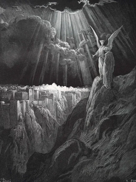 Das Neue Jerusalem Illustration Von Gustave Dore Aus Der Dritten — Stockfoto