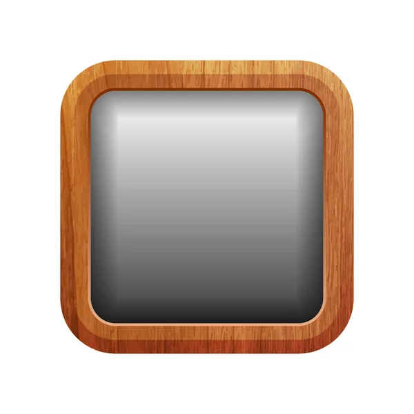 Dřevěný rám a kovovou deskou — Stockový vektor