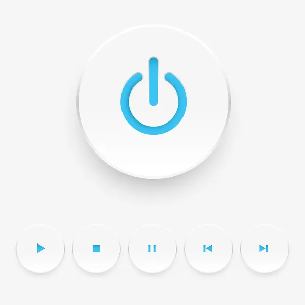 Medienknöpfe — Stockvektor