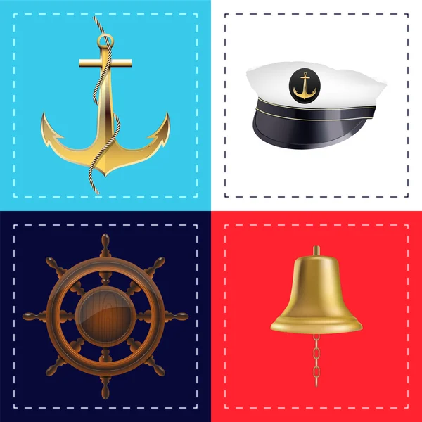 Sea symbols — Stockvector