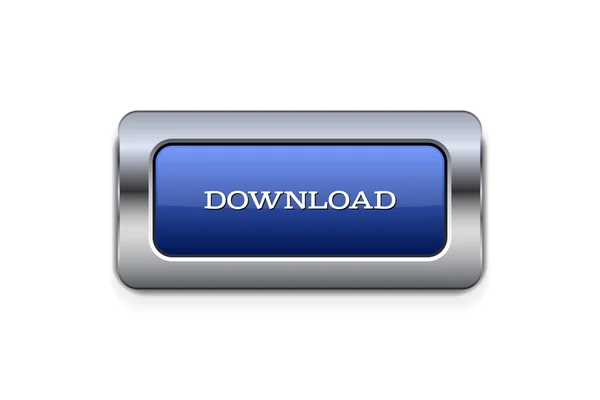 Blauer Download-Knopf — Stockvektor